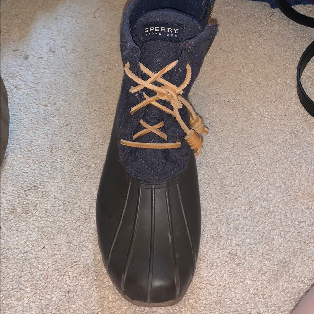 Sperry boots women navy and dark brown
